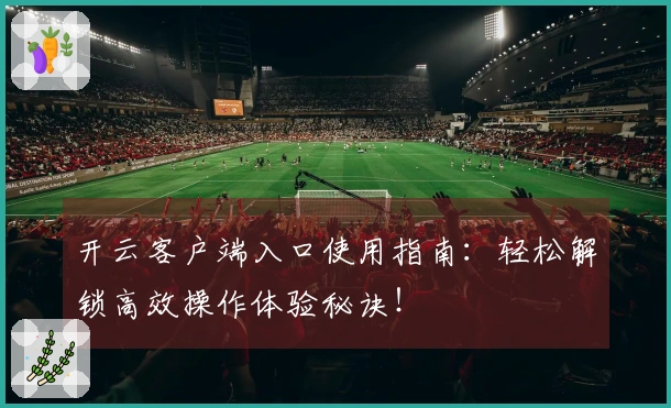 开云客户端入口使用指南:轻松解锁高效操作体验秘诀!